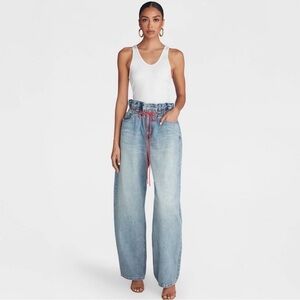 NWT 00 KBB by KAHLANA Women's Barrel Leg The Paper Bag Jean